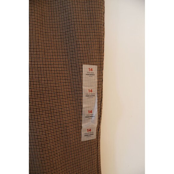 Old Navy Skinny Pixie Ankle Pants 14 Brown Plaid - Picture 3 of 5